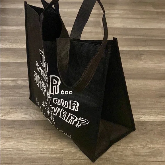 ❤️ 3/$15 Black Canvas Tote Bag with Inspirational Message - Picture 2 of 3